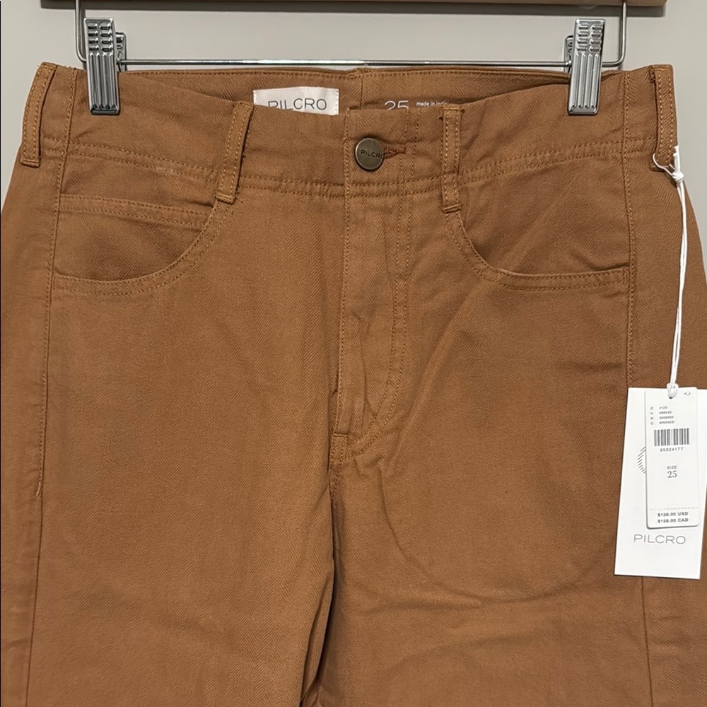 Anthropologie Pilcro The Adi Mid-rise Relaxed Flare Pants Herringbone Edition
